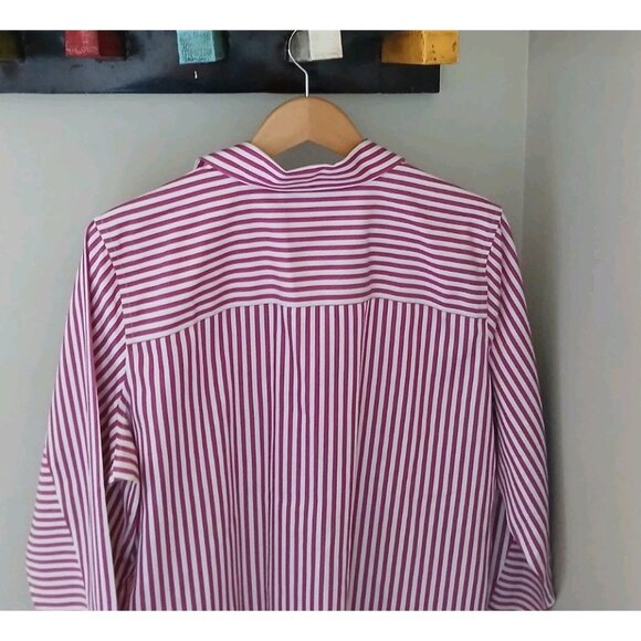 Foxcroft Non Iron Shaped Fit Button Down Blouse - Picture 9 of 10